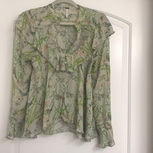 Free People flowy floral printed blouse